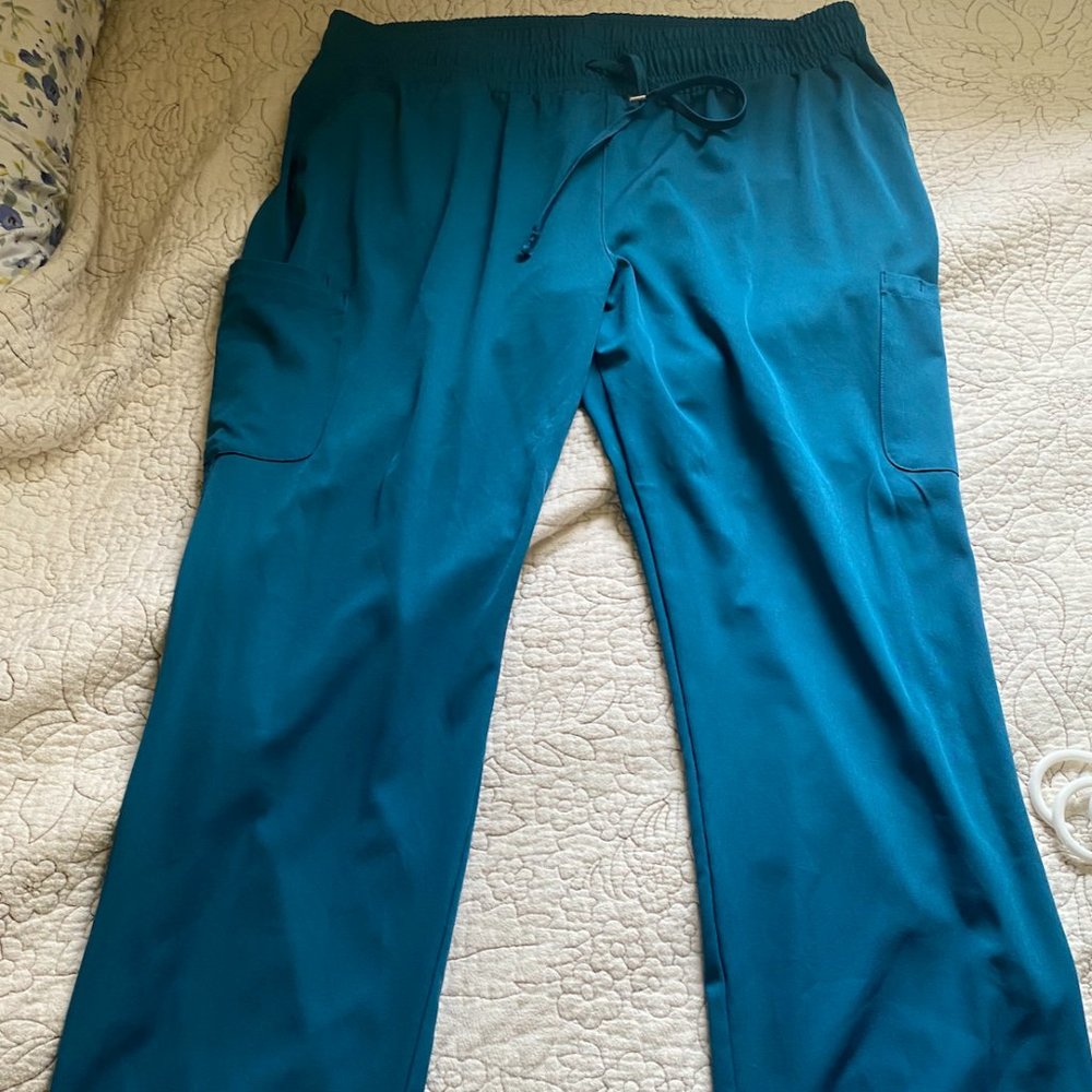 Caribbean Blue Scrub Bottoms (2X)
